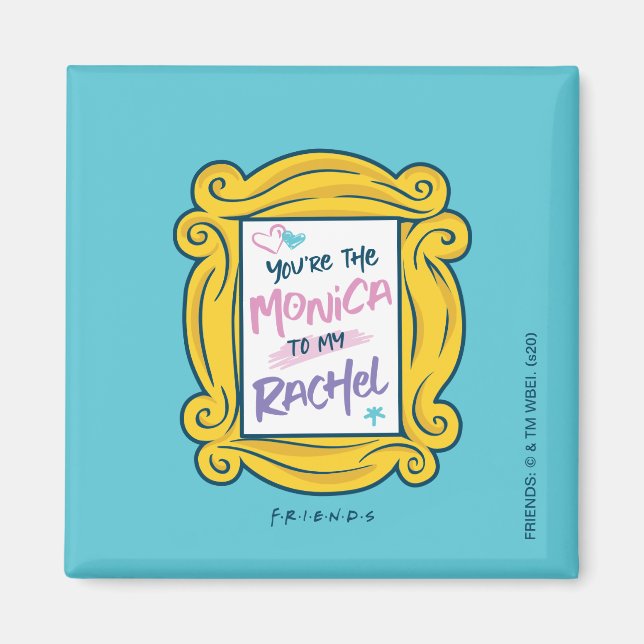 Aimant Amis™ Peephole | Vous êtes la Monica à ma Rachel (Devant)