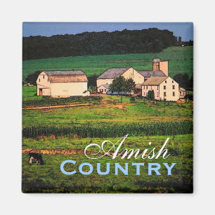Aimant amish de pays (ferme)