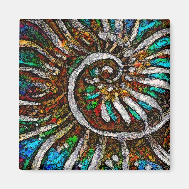 Aimant Ammonite Abstraite (Devant)