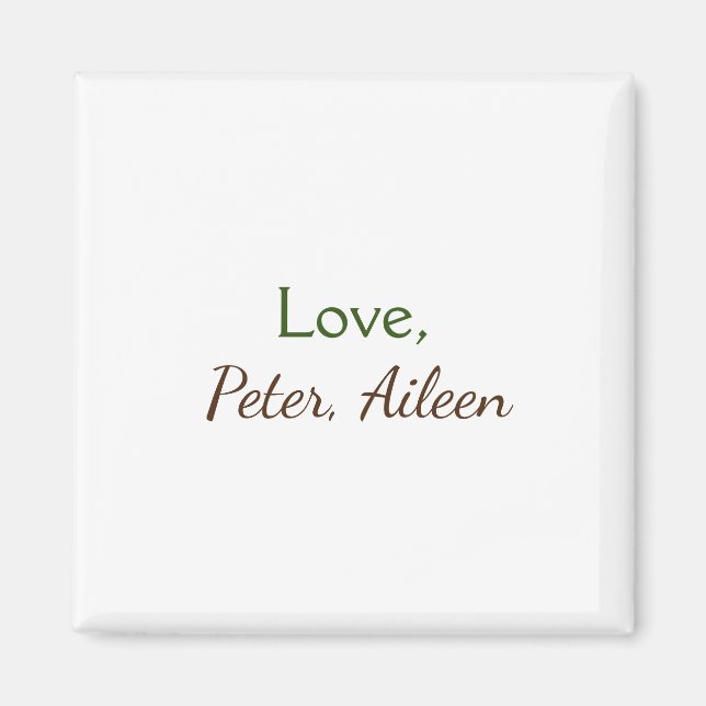 Aimant amour ajouter un nom simple texte modifiable minim (Devant)