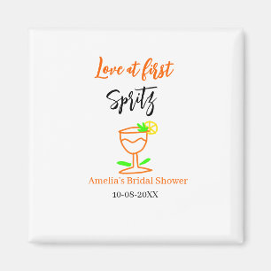 Aimant Amour au premier spritz orange noir enterrement de