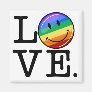Aimant Amour Avec Un Joyeux Drapeau Arc En Ciel Gay LGBT