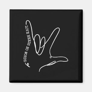 Aimant Amour Besoin d'aucun mot Sensibilisation sur l'aut