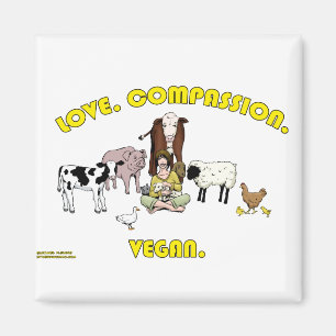 Aimant Amour. Compassion. Vegan.