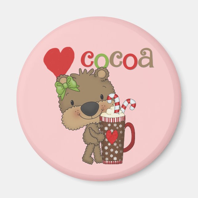 Aimant Amour de cacao d'ours de fille (Devant)