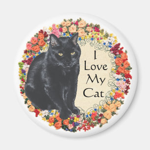 Aimant Amour de Chat Noir