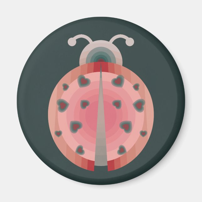 Aimant amour de coccinelle (Devant)
