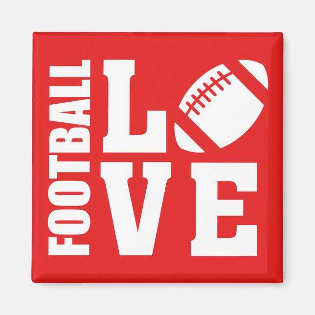 Aimant Amour du football américain (Devant)