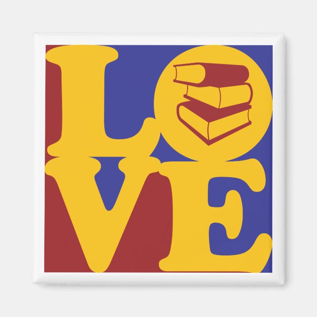 Aimant Amour du travail de bibliothèque (Devant)