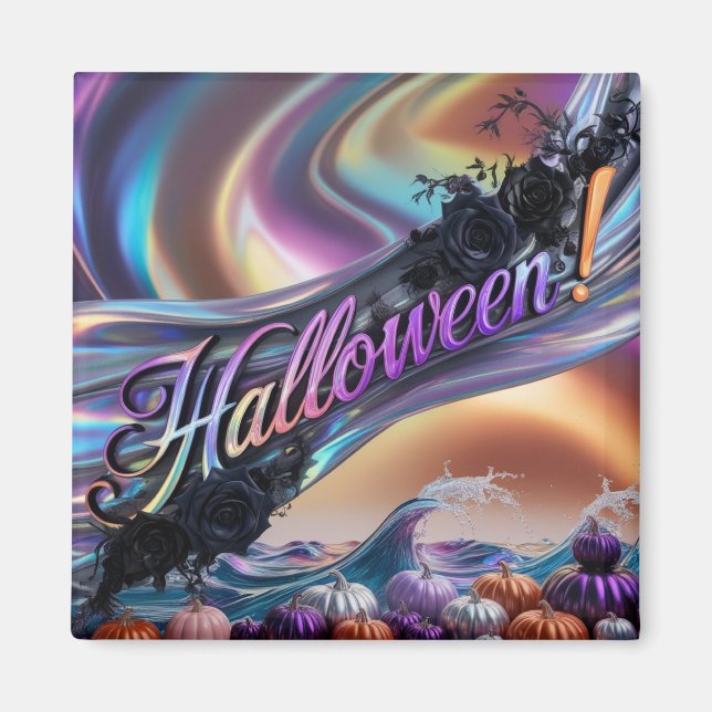 Aimant Amour fluorescent dans une lumière Citrouille (Devant)