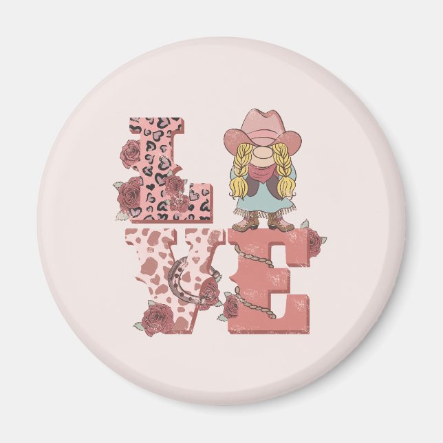 Aimant Amour occidental rétro (Devant)