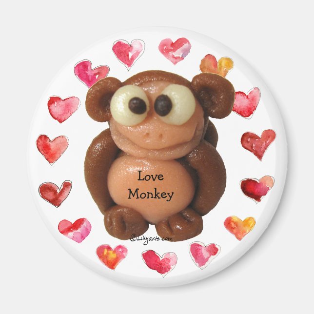 Aimant Amour Singe Personnalisé Magnet-Cadeaux De Nouveau (Devant)