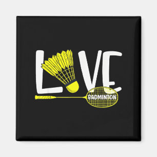 Aimant Amoureux De Badminton Raquette Mignonne Et Sport D