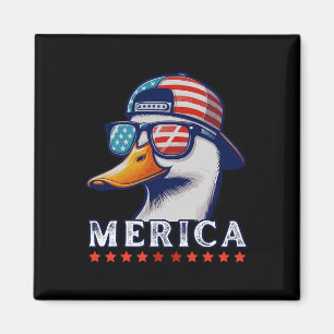 Aimant Amoureux de canard patriotique drôle 4 juillet can