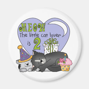 Aimant Amoureux des chats 2e anniversaire Tshirts et cade