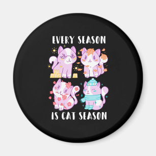 Aimant Amoureux des chats Chaque Saison Est Chat Saison