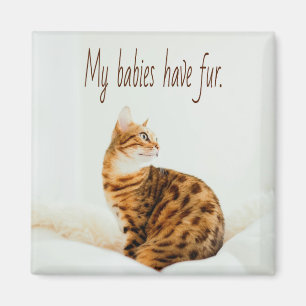 Aimant Amoureux des chats, mignon Kitten mème, mes bébés 