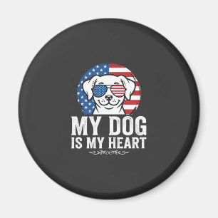 Aimant Amoureux des chiens Mon chien est mon cœur