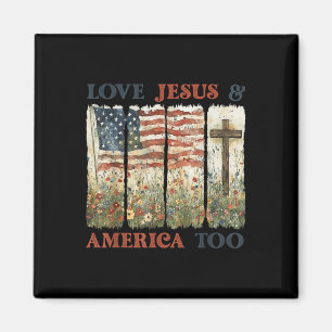 Aimant Amours Et Jésus Amérique Trop Fête Du 4 Juillet Wi