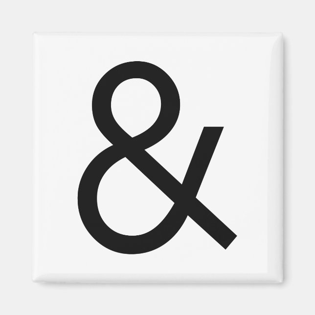 Aimant Ampersand - Noir (Devant)