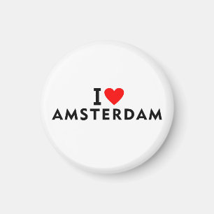 Aimant Amsterdam Pays-Bas ville d'amour coeur comme voyag