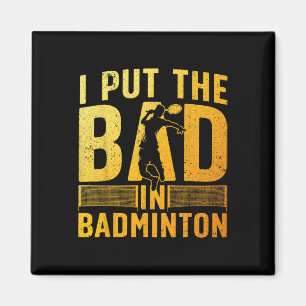 Aimant Amusant Badminton Design Pour Hommes Femmes Enfant