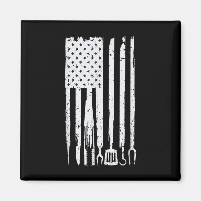 Aimant Amusant Bbq Design ! Pour Les Amateurs De Fumeurs, (Devant)