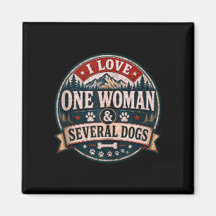 Aimant Amusant cynique amateur de chien aime une femme &a