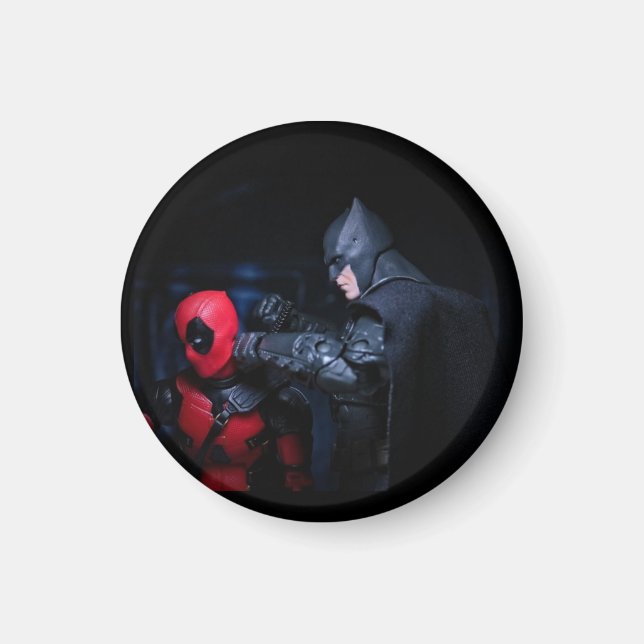 Aimant Amusant design super-héros (Devant)