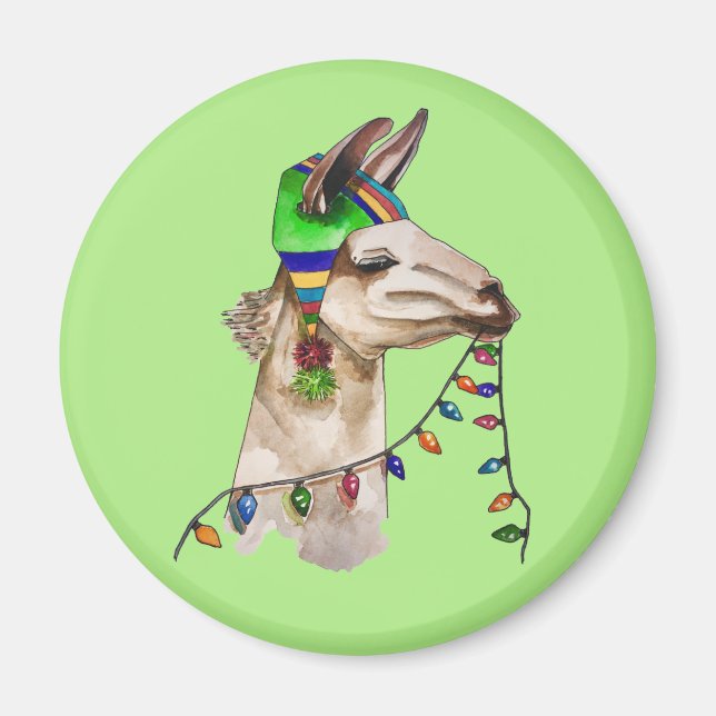Aimant amusant llama (Devant)