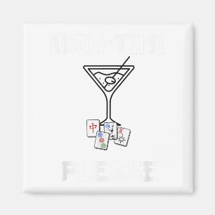 Aimant Amusant Mahjong Mah-tini Queue de Marée Mahjong