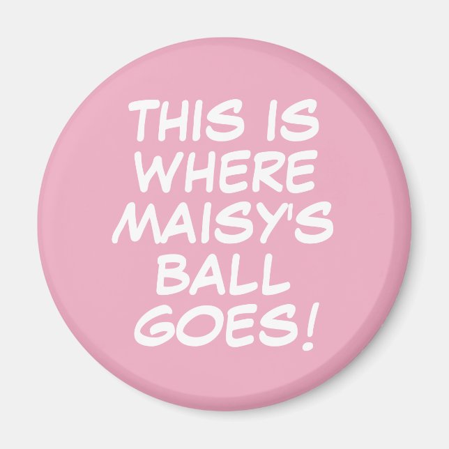 Aimant Amusant message personnalisé Pink Golf Ball Marker (Devant)