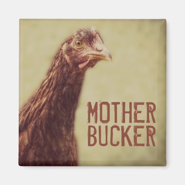 Aimant Amusante Blague poulet mère Bucker (Devant)