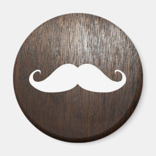 Aimant Amusante Moustache blanche sur arrière - plan en b