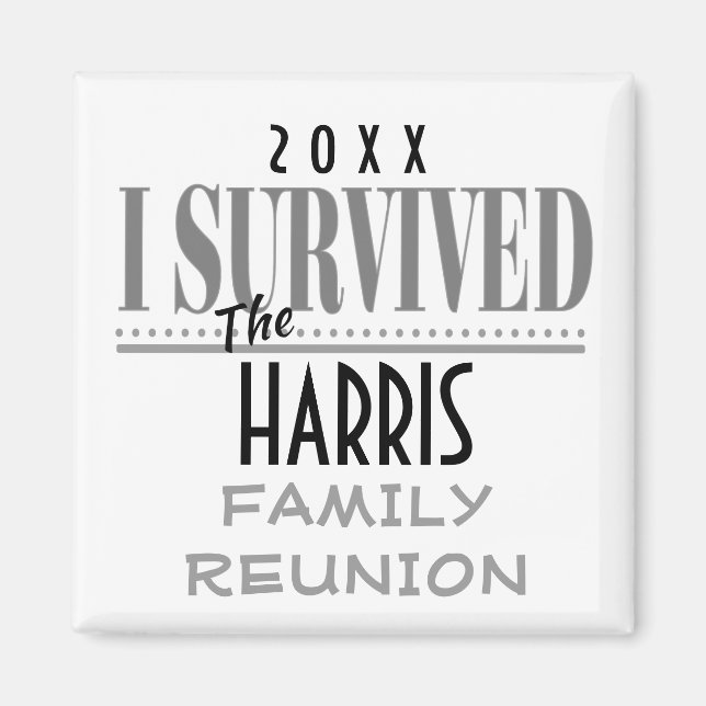 Aimant Amusants Famille Réunion Souvenir Cadeau (Devant)