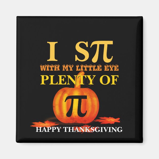 Aimant Amusants J'ESPIONNE CITROUILLE PIE Thanksgiving (Devant)