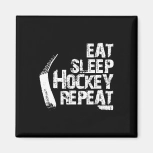 Aimant Amusants Mangez Dormir Hockey sur glace Répéter Ca