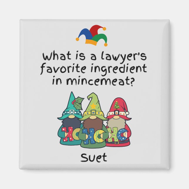Aimant Amuse Mincemeat Plaisanterie d'avocat (Devant)