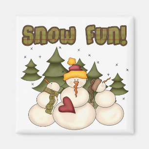Aimant Amusement de neige deux T-shirts et cadeaux