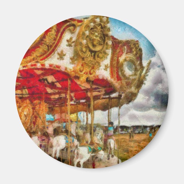 Aimant Amusement - Le manège (Devant)
