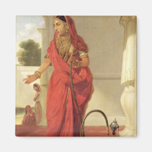 Aimant An Indian Dancing Girl with a Hookah, 1772