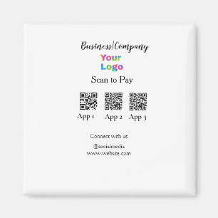 Aimant Analyser pour payer le logo de l'entreprise Q R co