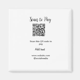 Aimant Analyser pour payer scanner code QR ajouter des dé