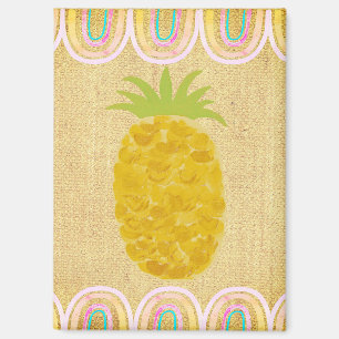 Aimant Ananas d'art populaire tropical