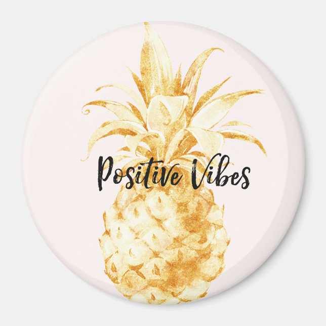 Aimant Ananas Tropical Blush Gold (Devant)