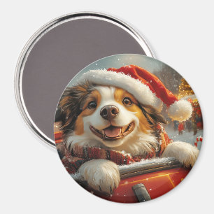 Aimant Anatolie Berger Chien Roller Dessous de verre Noël