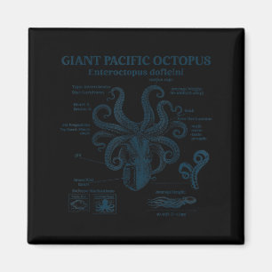 Aimant Anatomie du poulpe géant du Pacifique océan mer bi