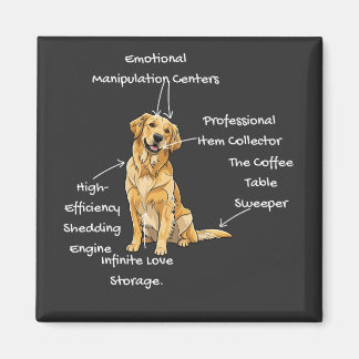 Aimant Anatomy of a Golden Retriever - Funny Dog Mom/Dad 
