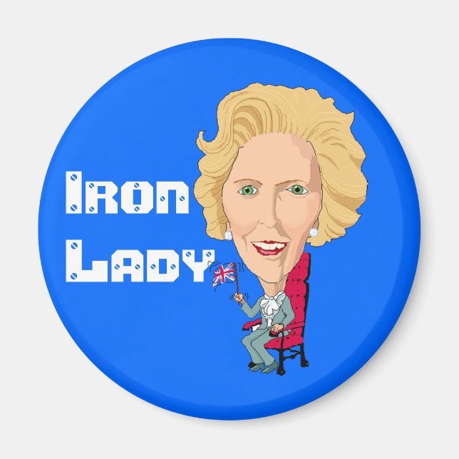 Aimant Ancien Premier ministre britannique Iron Lady THAT (Devant)