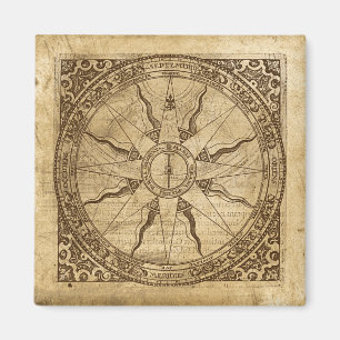 Aimant Ancien Rose Compass